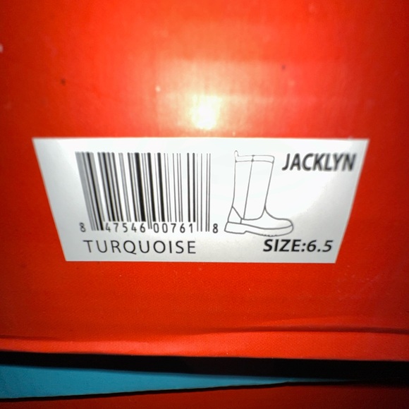 Modern Rush Womens Jacklyn Rain Boots in Teal New In Box - Picture 9 of 12